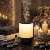 Noa Aroma Diffuser with 7 Color Lights & 150mL Water Tank – USB-C Portable Aromatherapy Humidifier by Porodo
