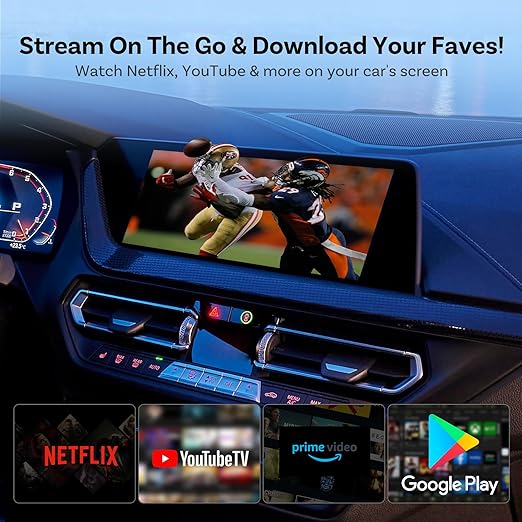 i3 AI Box Android 13 Wireless CarPlay Adapter with 4G SIM, 8-Core Processor, YouTube, Netflix, Disney+, TikTok, Split Screen & Google Play Support by OTTOCAST