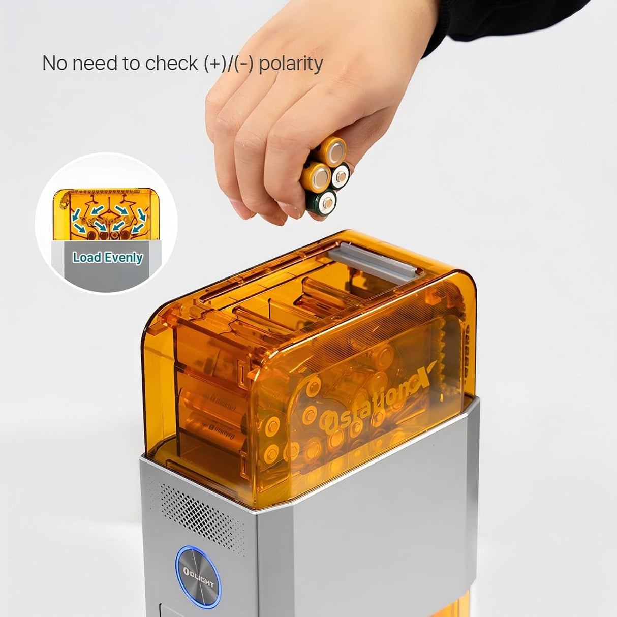 3 in 1 Smart Battery Charger Ostation X for NiMH AA Rechargeable Batteries by Olight  Battery Charger SASKA Trading