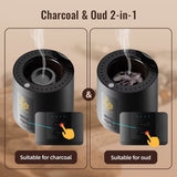 2-in-1 Electric Bakhoor Burner for Charcoal & Oud – Portable Electric Mabkhara Incense Burner (B39)