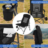 Heavy Duty Camping Chair for Adults – Oversized Folding Chair with Adjustable Backrest
