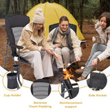 Heavy Duty Camping Chair for Adults – Oversized Folding Chair with Adjustable Backrest