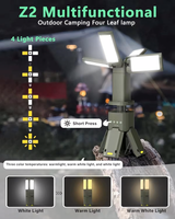 Rechargeable Multifunctional Outdoor Waterproof Four Leaf Camping Light Z2 - SASKA Trading