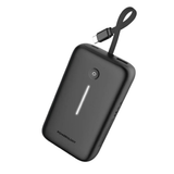 باور بانك بسعة 20000 مللي أمبير مع كابل USB-C مدمج، شحن سريع – شاحن محمول مدمج عالي السعة لثلاثة أجهزة من Powerology