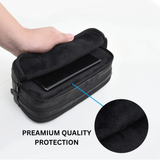 سالم حقيبة تنظيم إكسسوارات وملحقات شخصية للسفر بثلاث طبقات مع مقبض جلدي من WiWU