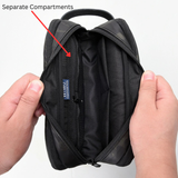 سالم حقيبة تنظيم إكسسوارات وملحقات شخصية للسفر بثلاث طبقات مع مقبض جلدي من WiWU