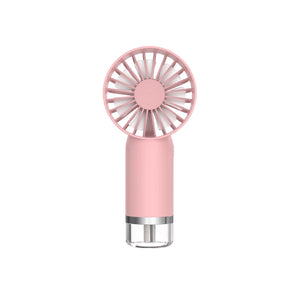 Portable Mini Spray Fan with Mist Humidifier & Type-C Fast Charging – 3 Speed Handheld Cooling Fan - saska uae - saska