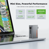 Pocket 2 Pro Mini Electric Bike Pump – 120 PSI Smart Rechargeable Inflator by AIRBANK