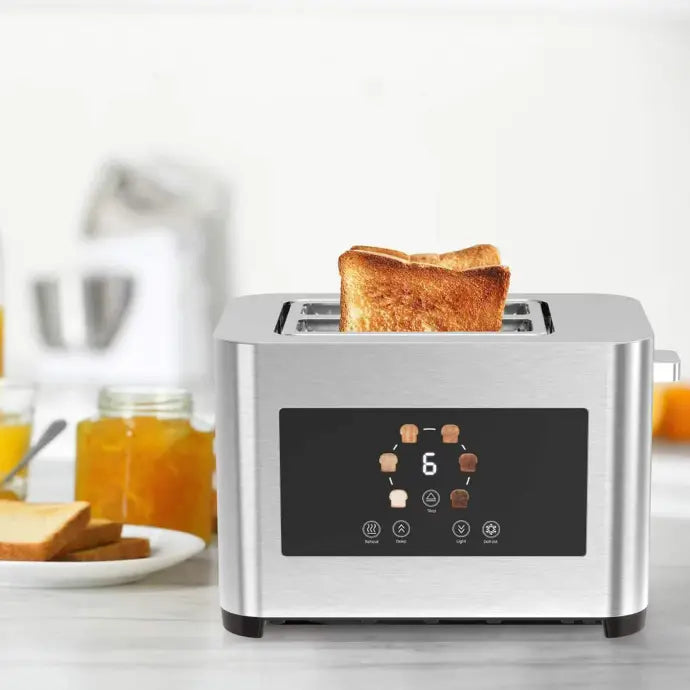 Porodo 2-Slice Digital Pop Up Bread Toaster with Smart memory 850W