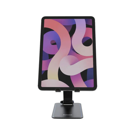Foldable Desktop Stand – Anti-Slip, 360° Rotation, Adjustable Angle by Porodo | Phone Stand | SASKA Trading
