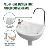 Portable Handwash Sink 17L with Folding Funnel by Porodo - SASKA Trading