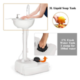 Portable Handwash Sink 17L with Folding Funnel by Porodo - SASKA Trading