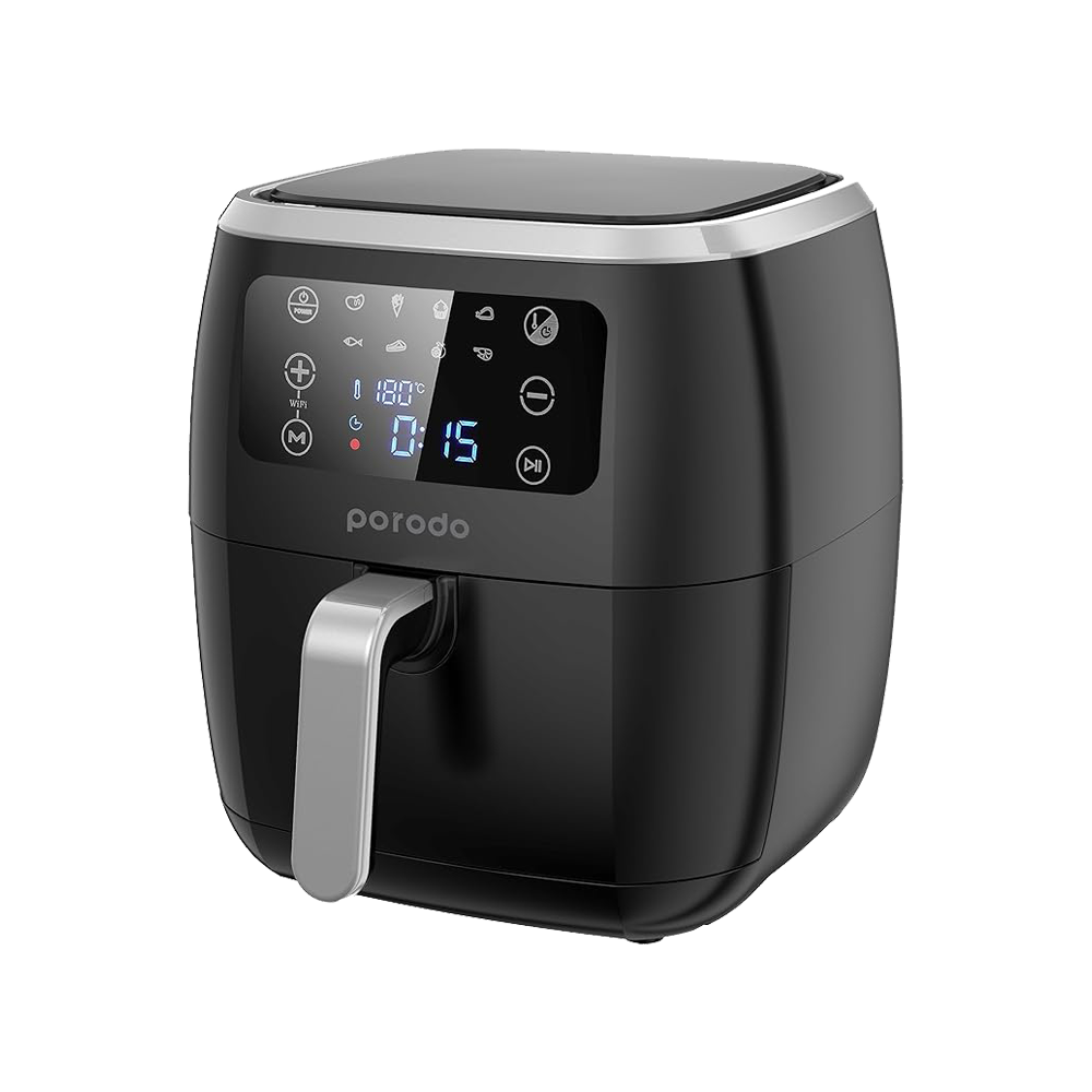 Smart Air Fryer with APP Control 6L 1800W Black - SASKA