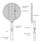 Porodo Swat Foldable Electric Insect Killer - Saska.ae - SASKA