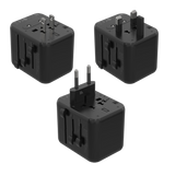 Porodo Dual USB- A Universal Travel Adapter Black