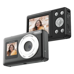 48MP Dual-Screen Mini Digital Camera with 4K Video, 18X Zoom & Autofocus by Porodo - SASKA - SASKA UAE