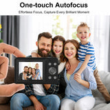 48MP Dual-Screen Mini Digital Camera with 4K Video, 18X Zoom & Autofocus by Porodo