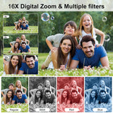 48MP Dual-Screen Mini Digital Camera with 4K Video, 18X Zoom & Autofocus by Porodo
