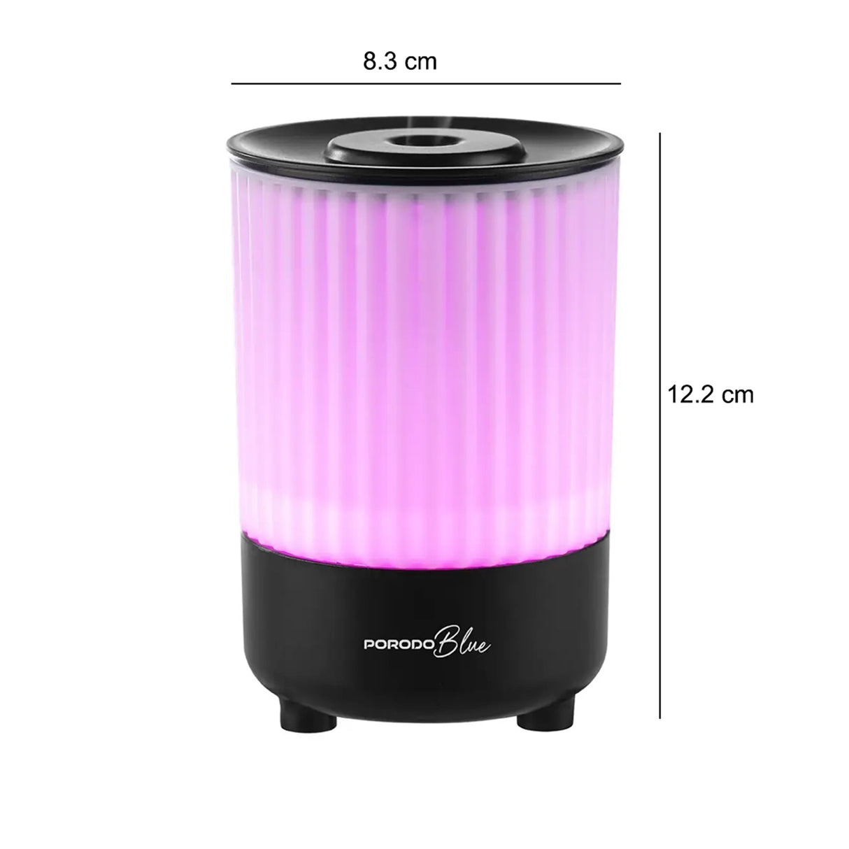 Noa Aroma Diffuser with 7 Color Lights & 150mL Water Tank – USB-C Portable Aromatherapy Humidifier by Porodo