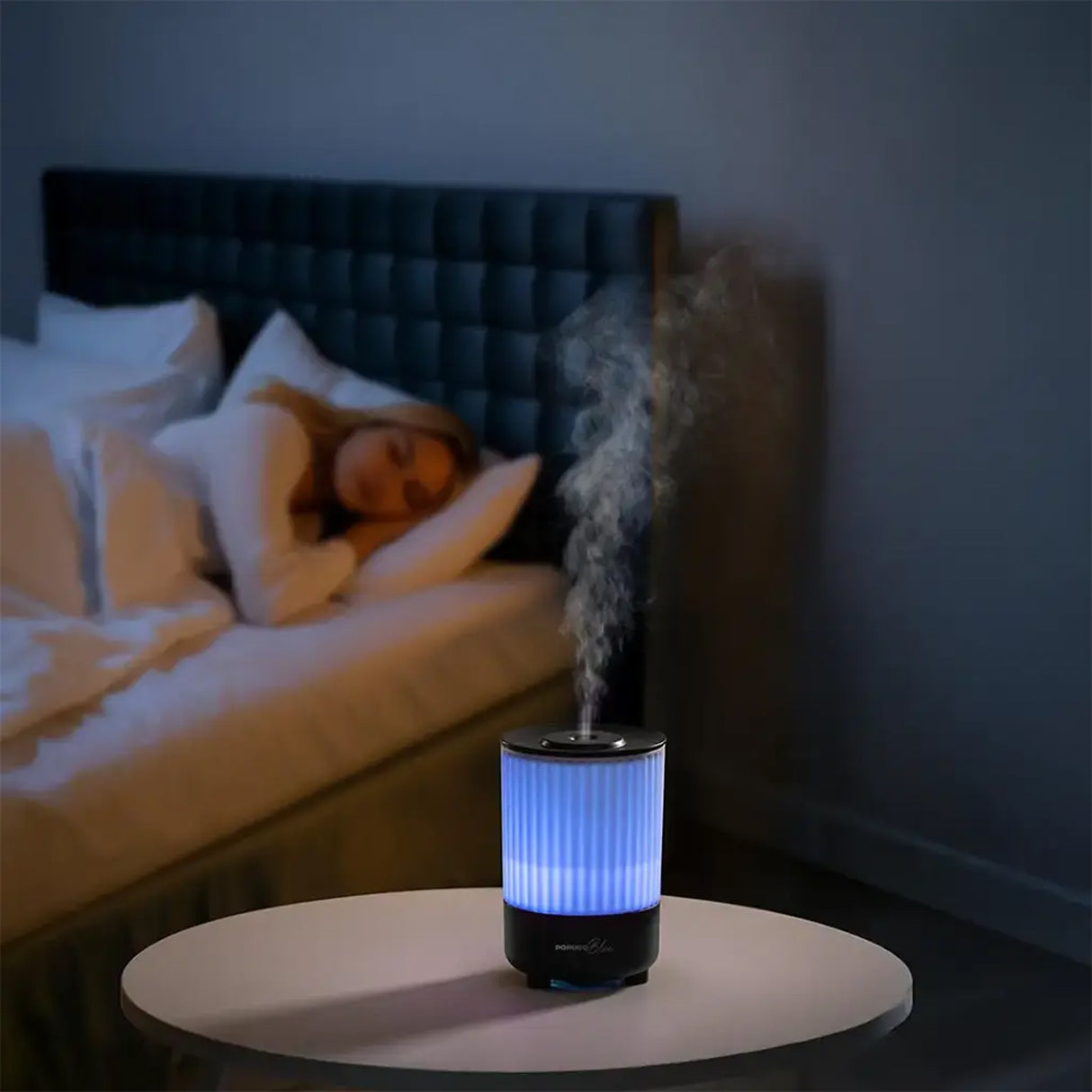 Noa Aroma Diffuser with 7 Color Lights & 150mL Water Tank – USB-C Portable Aromatherapy Humidifier by Porodo