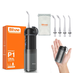 Portable P1 Water Flosser with Collapsible Tank by BITVAE | Oral Flosser | SASKA Trading
