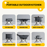 Portable Gas Stove 7 Burner– Windproof, Compact & Ready for Outdoor by Taku Murano