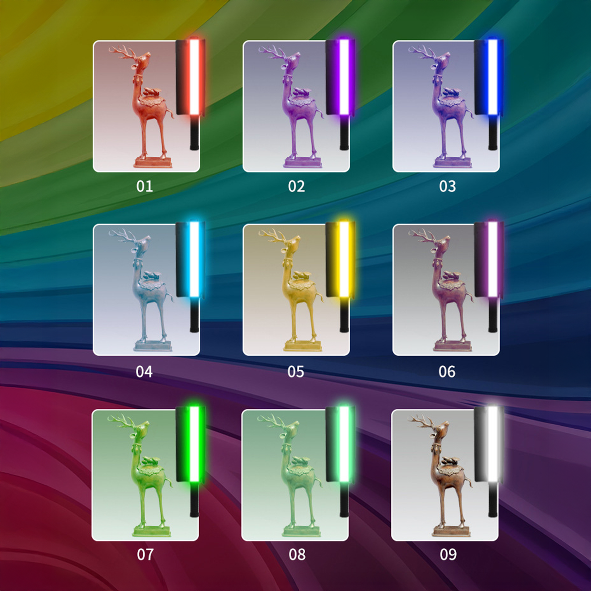 مصباح التصوير الفوتوغرافي LED RGB المحمول باليد
