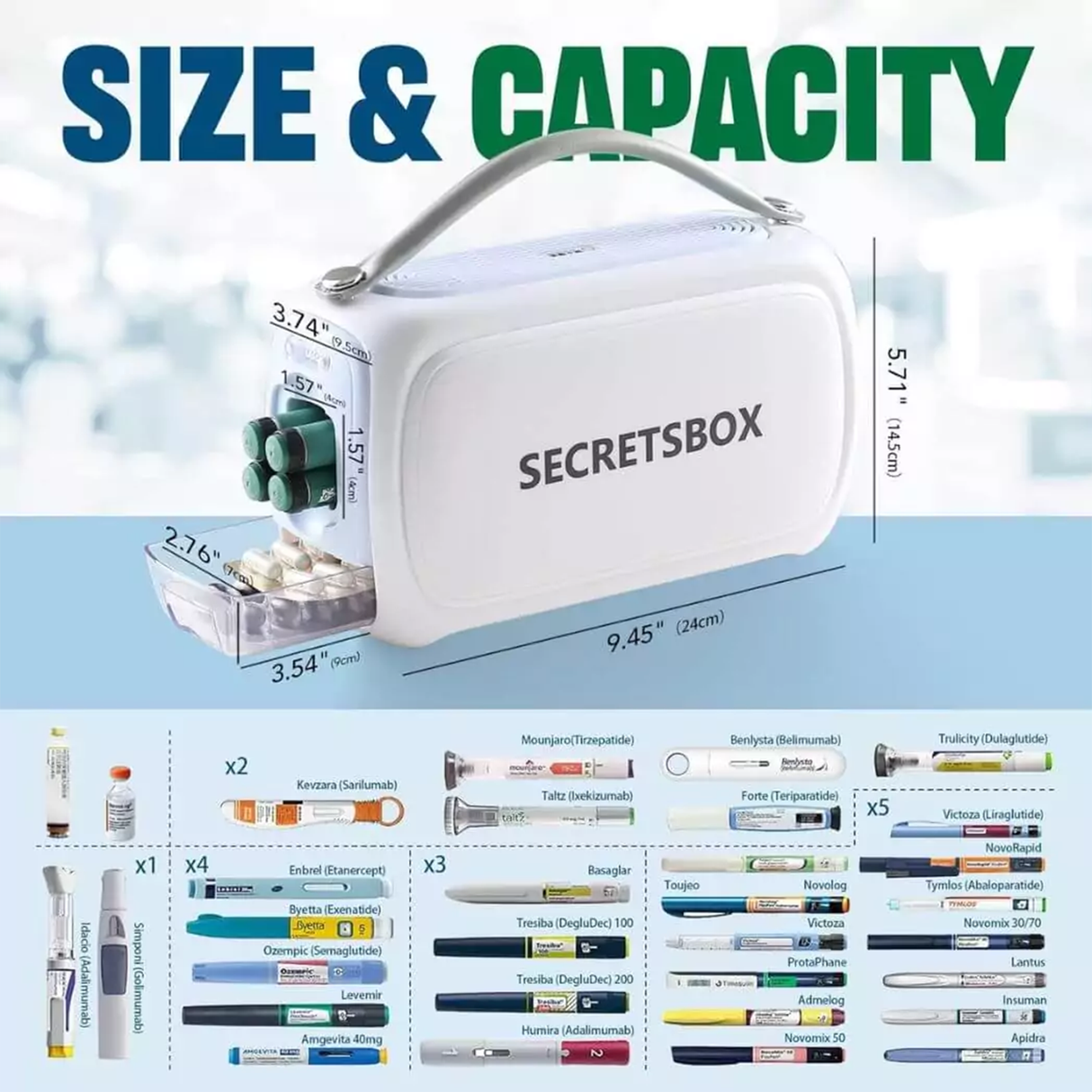 Portable Medicine Cooler Box – Insulated Storage for Insulin & Temperature-Sensitive Medicines by SecretsBox