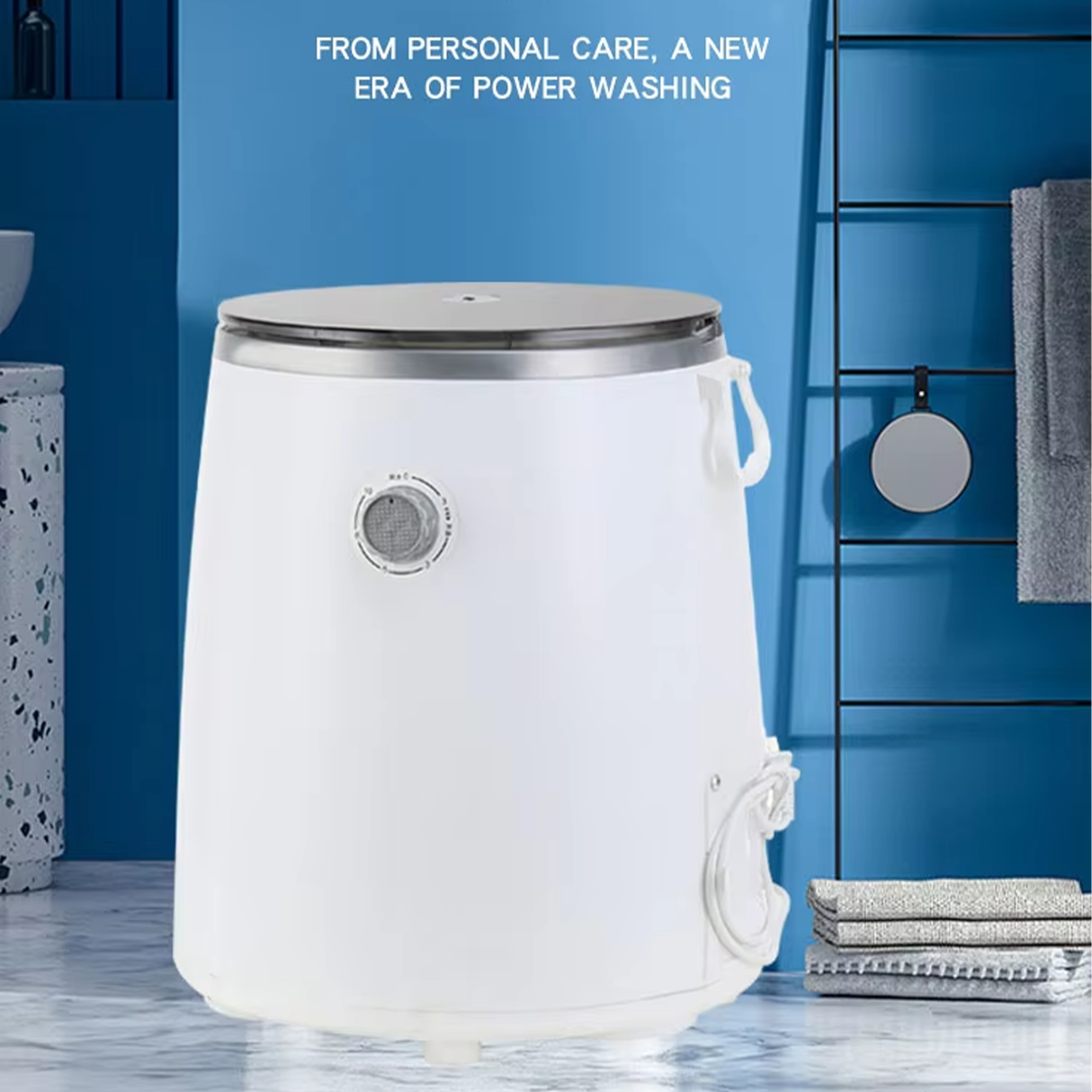 Portable Mini Washing Machine with 20L Capacity & Removable Dryer