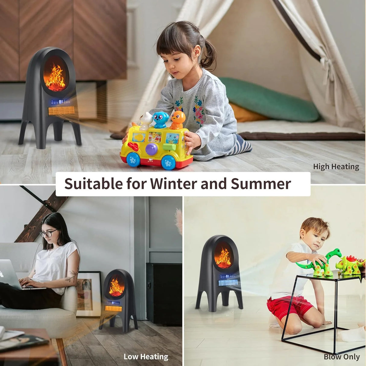 Electric Space Heater Fan 2000W ST-4091 by WINNING STAR - SASKA Trading