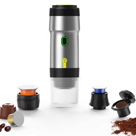 Portable Espresso Coffee Machine Silver