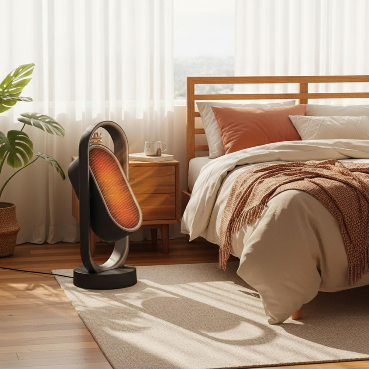 Power Fan Heater with Remote Control – 1800W Portable Space Heater by Green Lion