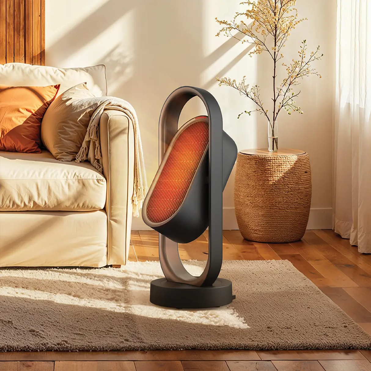 Power Fan Heater with Remote Control – 1800W Portable Space Heater by Green Lion