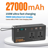 Volt Mate 150W Mini Portable Power Station with AC Outlet, 27000mAh Lithium Power Bank by Blue Fire