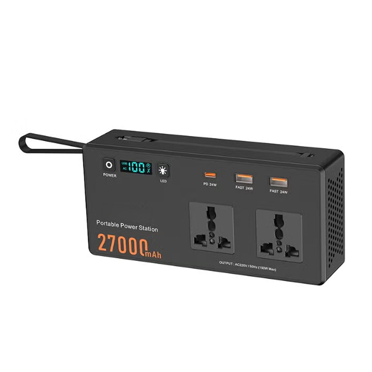Volt Mate 150W Mini Portable Power Station with AC Outlet, 27000mAh Li