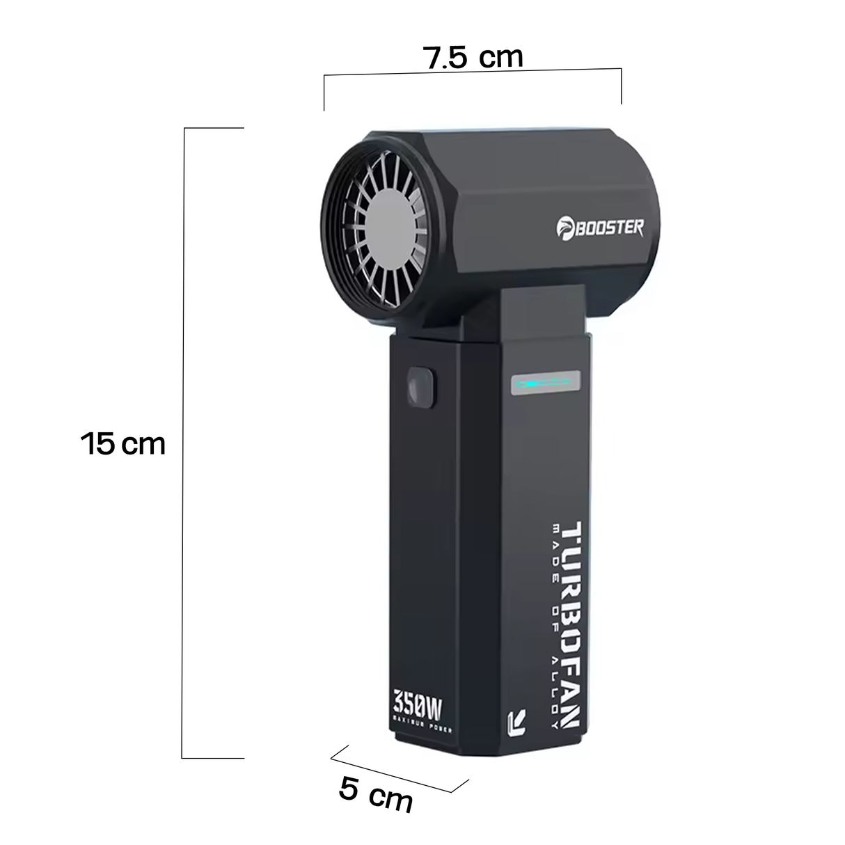 Powerful 4-Speed Mini Turbo Fan 350W by BOOSTER | Air Blower | SASKA Trading Dubai UAE