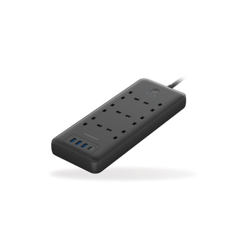 6 AC Power strip with USB and type c port - SASKA