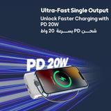 4 in 1 Wireless Power Bank Station 10000mAh*4 with Built-In Cable PD 20W and Magsafe 15W by Powerology
