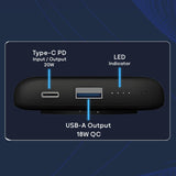 4 in 1 Wireless Power Bank Station 10000mAh*4 with Built-In Cable PD 20W and Magsafe 15W by Powerology