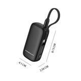 باور بنك PD بقدرة 20 واط وسعة 5000 مللي أمبير، مع USB-C وUSB-A، شحن سريع بحجم مدمج مع كابل Type-C قابل للإزالة من Powerology