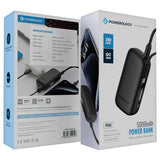 باور بنك PD بقدرة 20 واط وسعة 5000 مللي أمبير، مع USB-C وUSB-A، شحن سريع بحجم مدمج مع كابل Type-C قابل للإزالة من Powerology