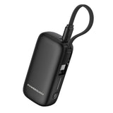 PD20W 5000mAh Power Bank with USB-C & USB-A, Compact Fast Charging with Removable Type-C Cable by Powerology - SASKA . saska.ae