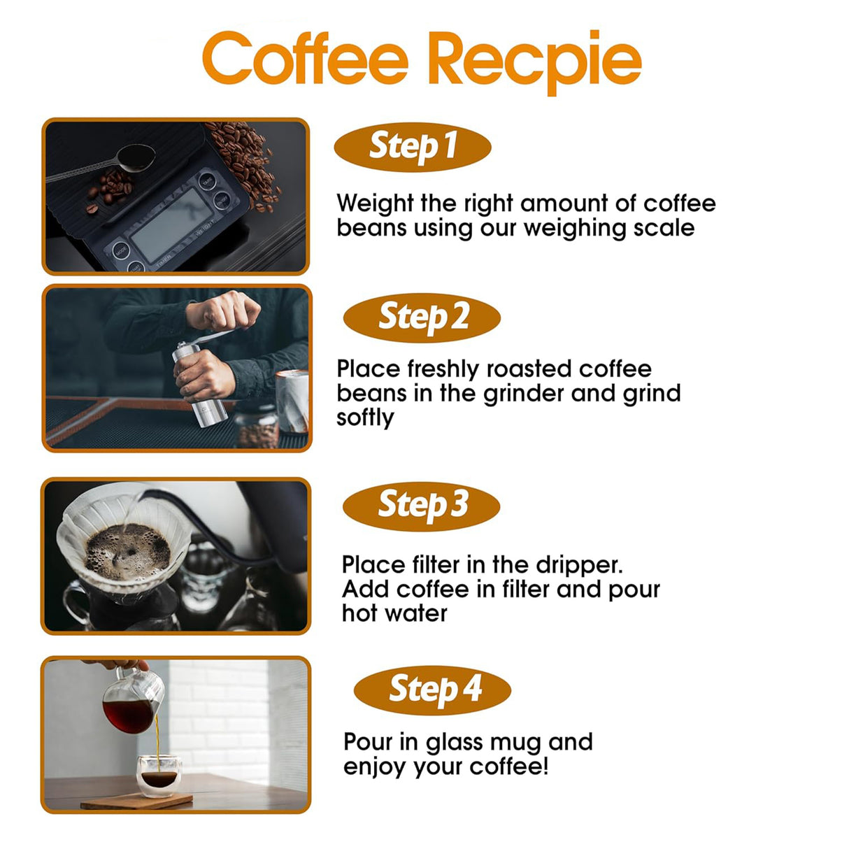 Premium 9-Piece Travel Pour Over Coffee Maker Set with 6-Gear Grinder, Digital Scale & Carry Case – 600ml Black