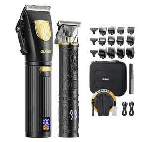 Professional Cordless Hair Clipper and Trimmer Kit for Men by GLAKER by saska-saska.ae