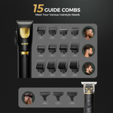 Professional Cordless Hair Clipper and Trimmer Kit for Men by GLAKER