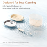 ROLA Smart Pet Water Fountain with Smart App Hydration Monitoring, Wireless Pump & 2L Filtration System - Cordless Version by Enabot