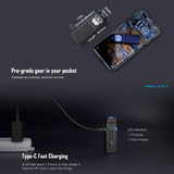 كشاف كليب احترافي 3-في-1 بقوة 2800 لومن GR36، قابل للشحن USB-C، بإضاءة بيضاء دافئة وباردة و UV، قاعدة مغناطيسية ومقاومة للماء من IMALENT