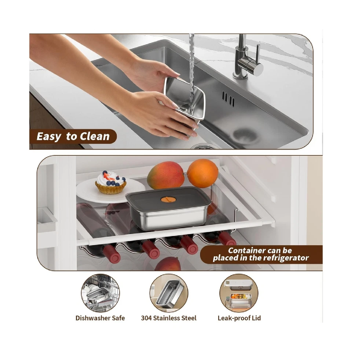 Portable Electric Lunch Box Stainless Steel - Food Warmer by VVU&CCO