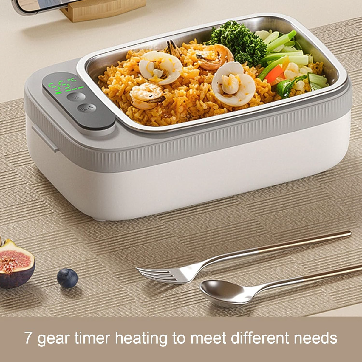 Portable Electric Lunch Box Stainless Steel - Food Warmer by VVU&CCO