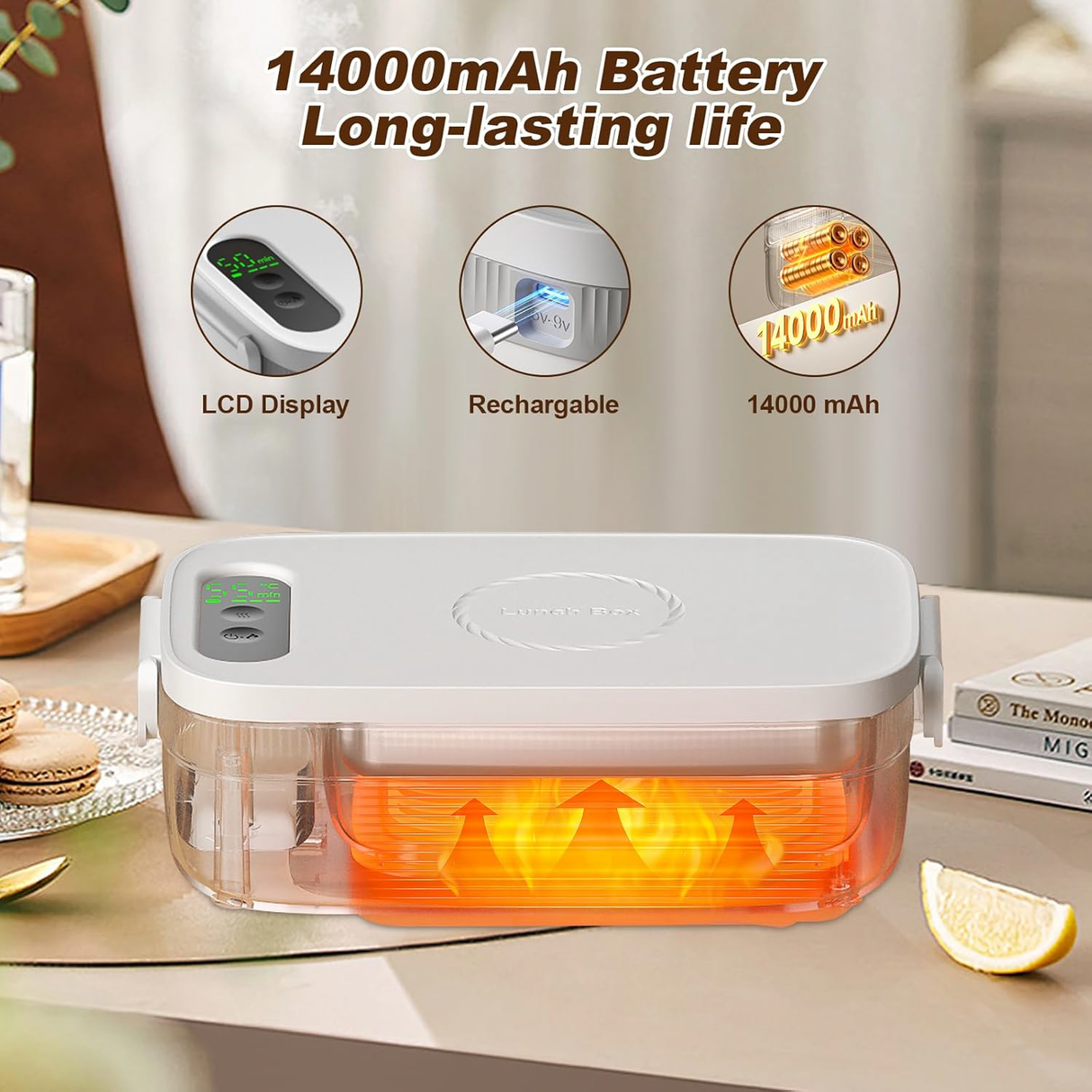 Portable Electric Lunch Box Stainless Steel - Food Warmer by VVU&CCO